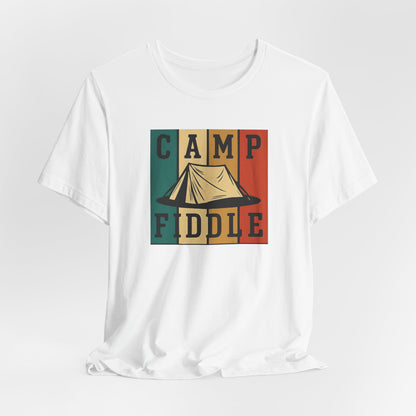 Camp Fiddle Unisex Jersey Tee, Outdoor Adventure Shirt, Camping T-Shirt, Family Camp Shirt, Summer Fun Apparel, Nature Lover Gift