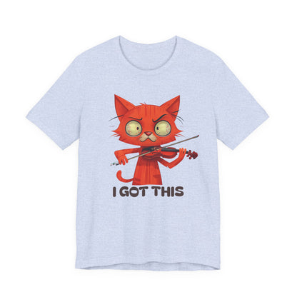 Funky Fiddling Cat Tee - Short Sleeve