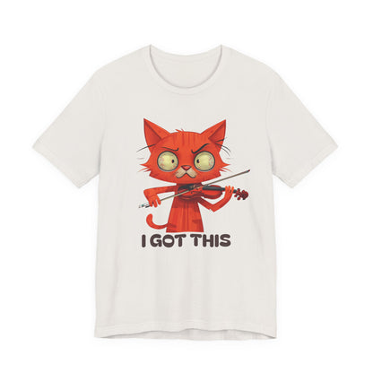 Funky Fiddling Cat Tee - Short Sleeve