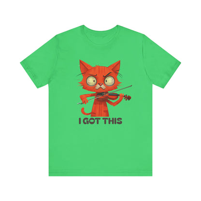 Funky Fiddling Cat Tee - Short Sleeve