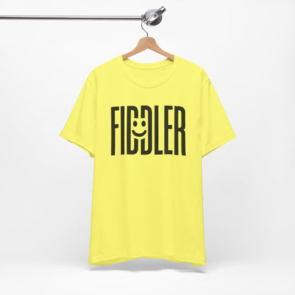 T-Shirt Fiddler word Smiling Face Unisex Jersey Short Sleeve Tee