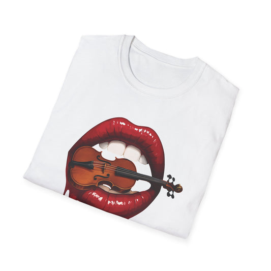 Violin Inside Red Lips T-Shirt