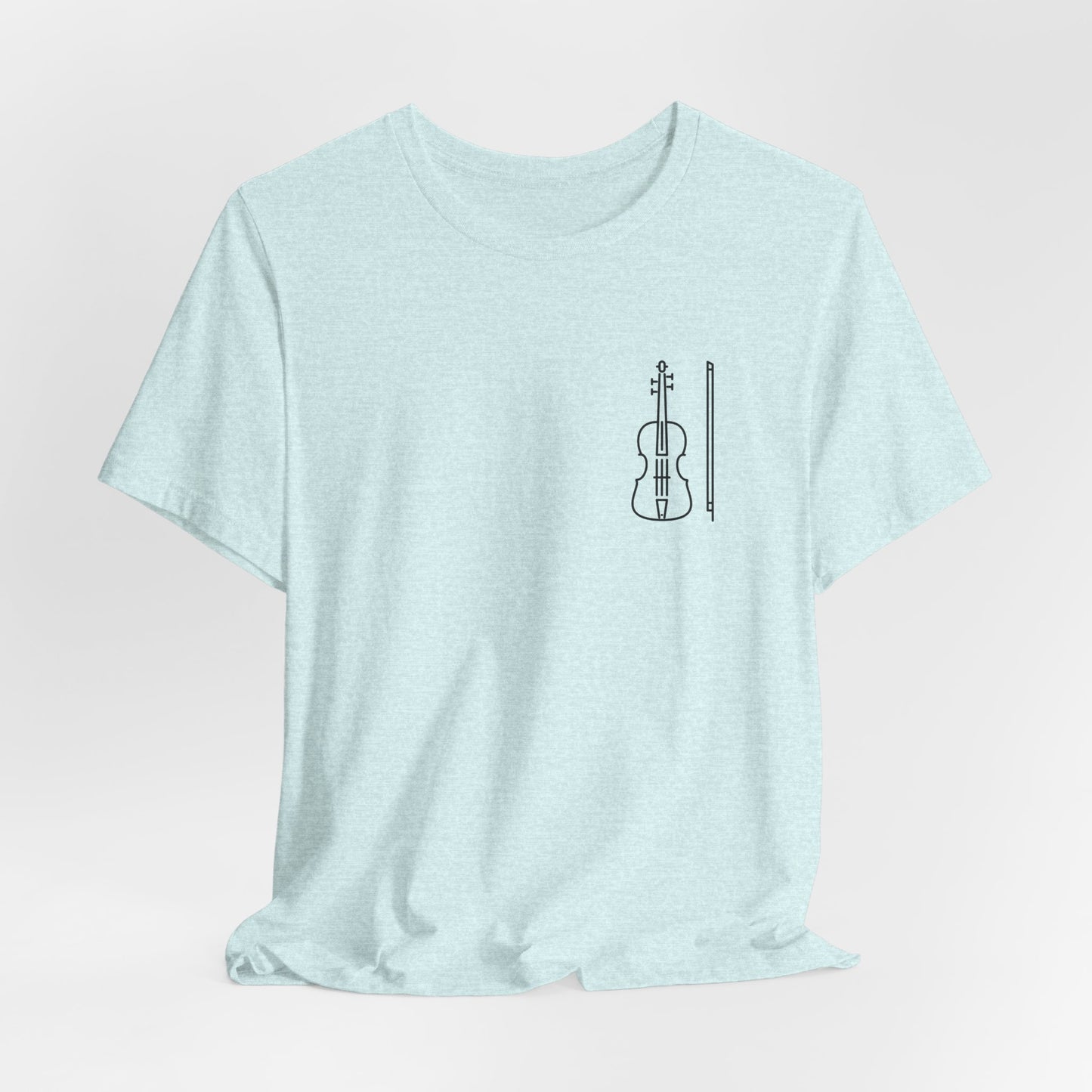 Fiddle and Bow Violin Tee Shirt - Unisex Tee