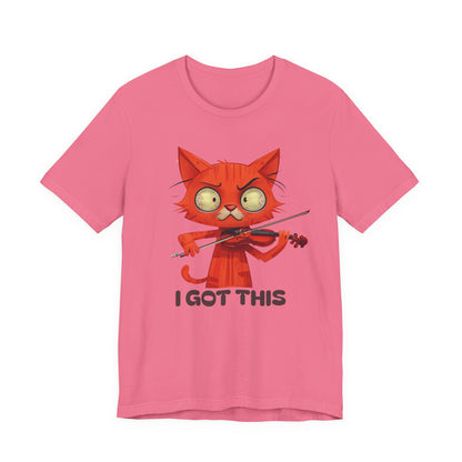 Funky Fiddling Cat Tee - Short Sleeve