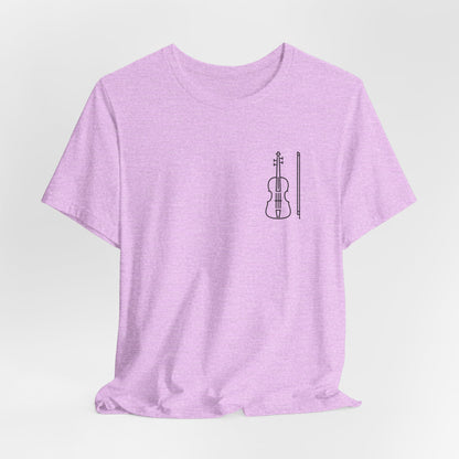 Fiddle and Bow Violin Tee Shirt - Unisex Tee