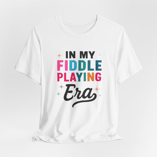 Fun Fiddle Playing Tee - Unisex Jersey Short Sleeve T-Shirt, Music Lover Gift, Festival Apparel, Casual Wear, Unique Graphic Shirt