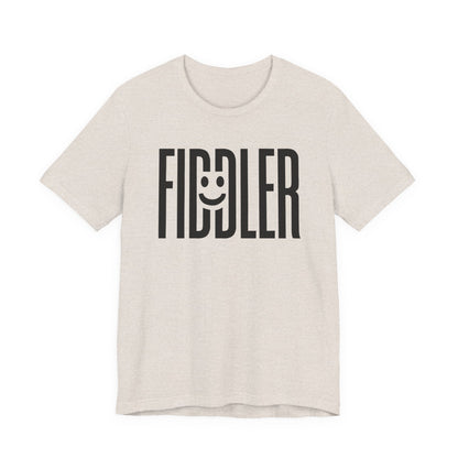 T-Shirt Fiddler word Smiling Face Unisex Jersey Short Sleeve Tee