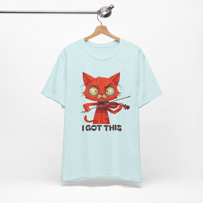 Funky Fiddling Cat Tee - Short Sleeve