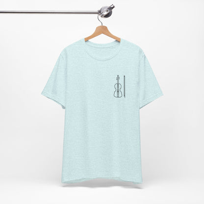 Fiddle and Bow Violin Tee Shirt - Unisex Tee