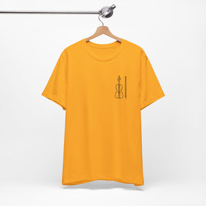 Fiddle and Bow Violin Tee Shirt - Unisex Tee